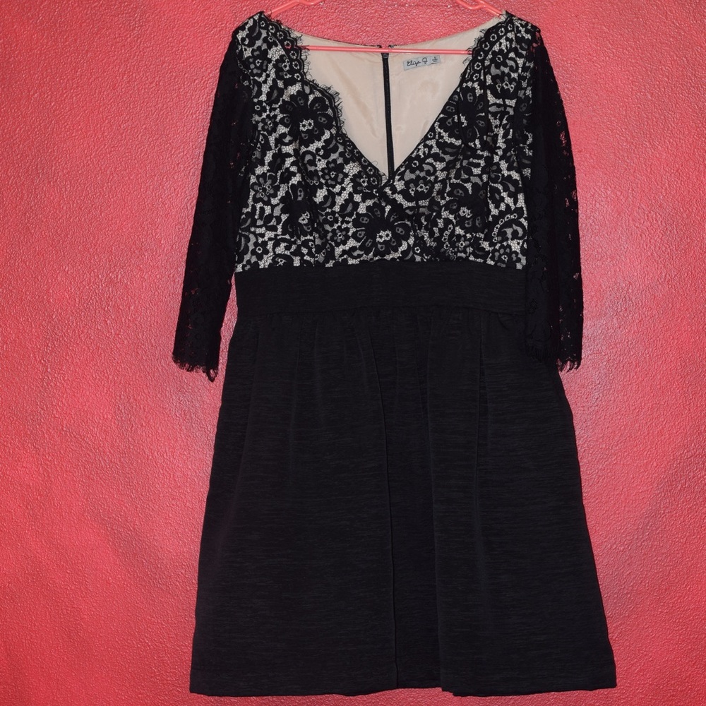 Eliza J black laced dress